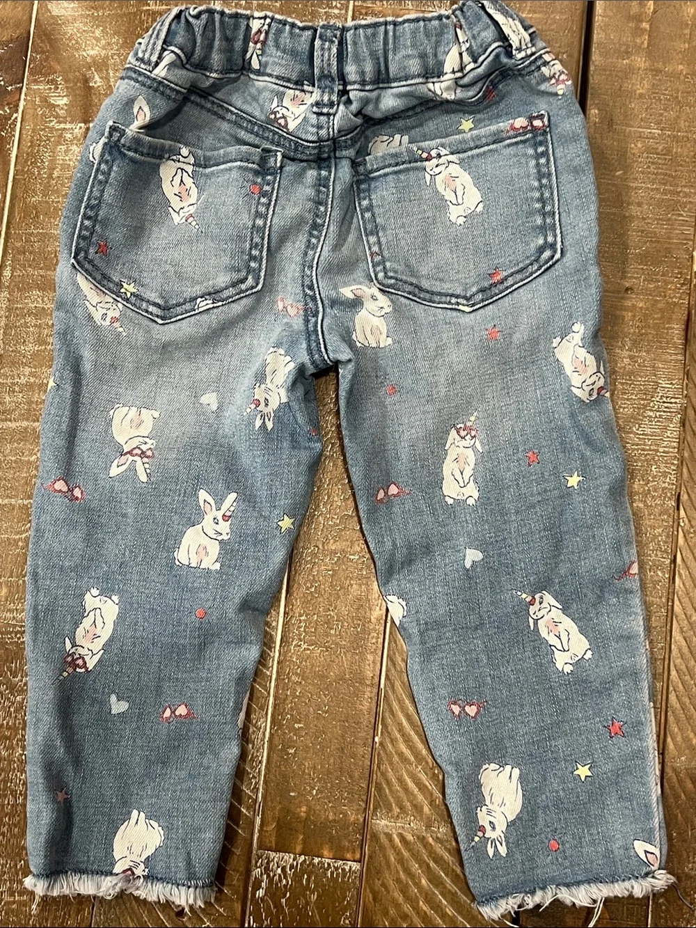 OshKosh B'gosh Light Blue Bunny Print Denim Jeans